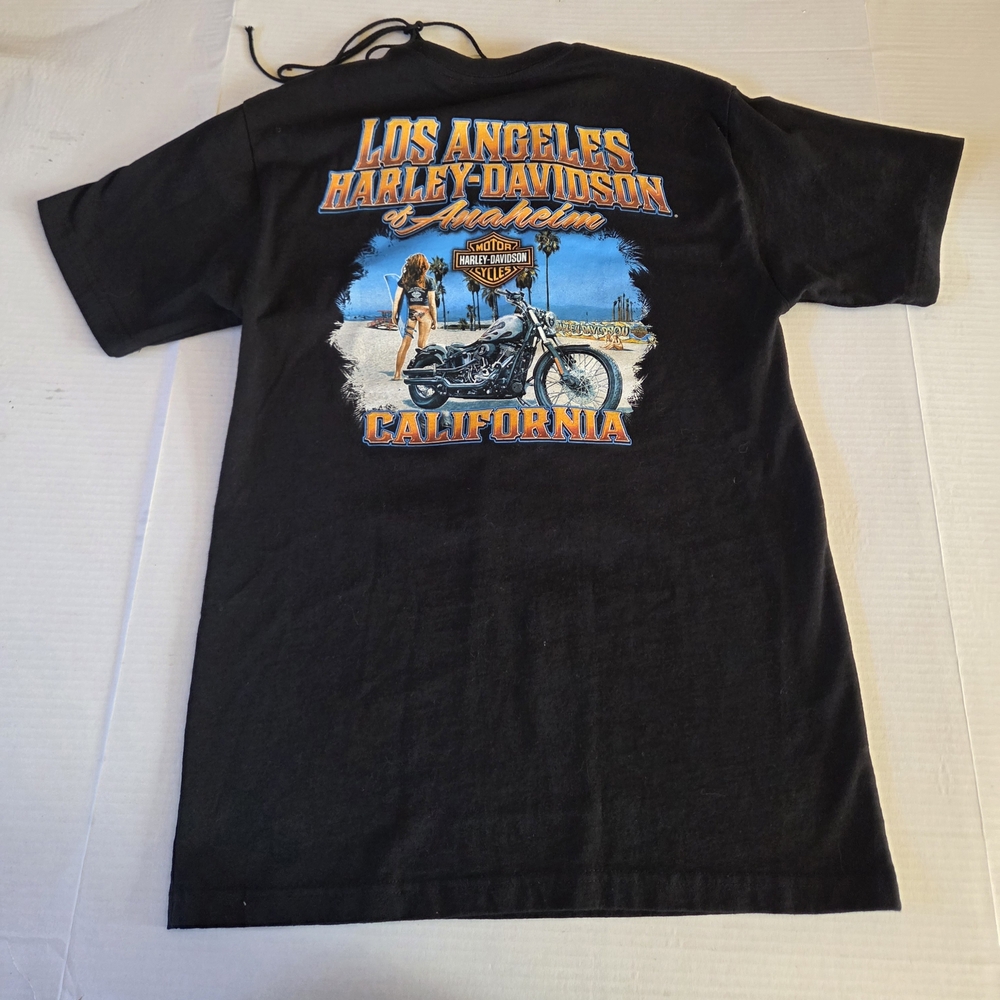 Harley-Davidson Bravado Black Lace-Up Womens Tee - Picture 5 of 8